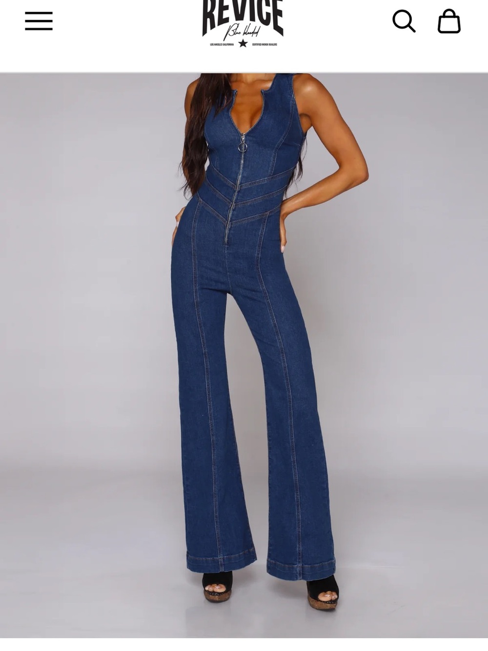 REVICE hot Navy Blue Slim jumpsuit - NWT Hollywood heartthrob